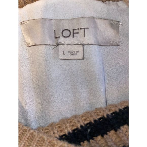 EUC! LOFT Long Sleeve Striped Sweater L - Picture 7 of 8